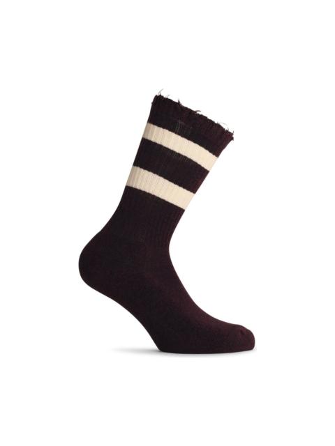 Burgundy Cotton Socks