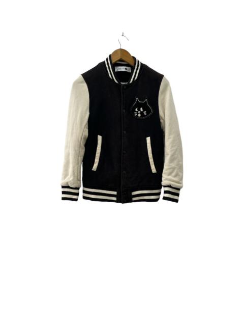 Other Designers Ne-net Varsity Jacket Cat Logo Two Tone Color Issey Miyake