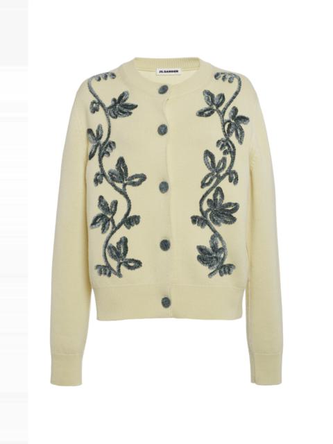 Jil Sander Wool-Blend Cardigan green