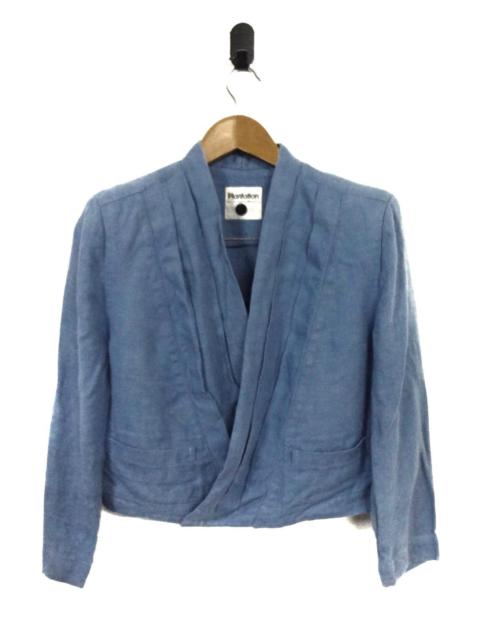 Other Designers Vintage Issey Miyake Plantation 100% Linen Wrap Blazer SizeM