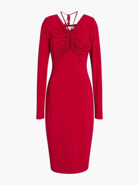 Other Designers Ruched jersey midi dress