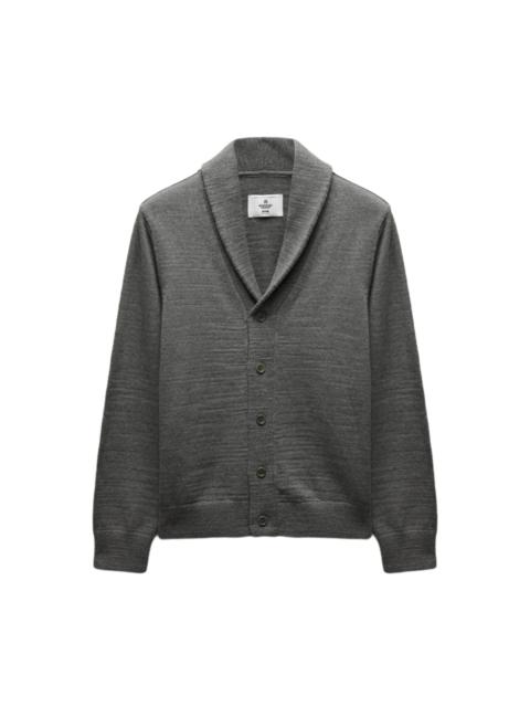 Reigning Champ Cotton Slub Laurel Shawl Cardigan Heather Carbon
