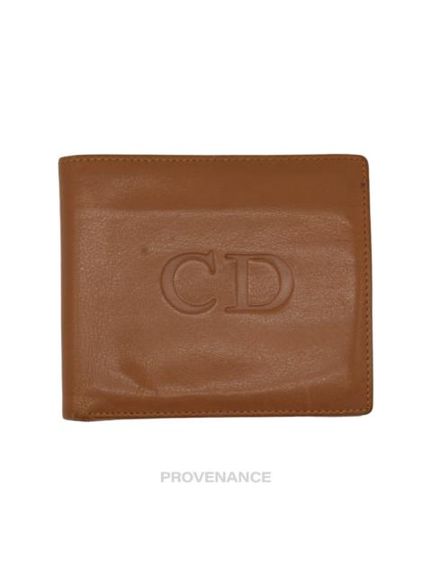 Christian Dior CD Bifold Wallet - Tan Leather