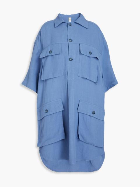 Other Designers Pleated twill shirt dress