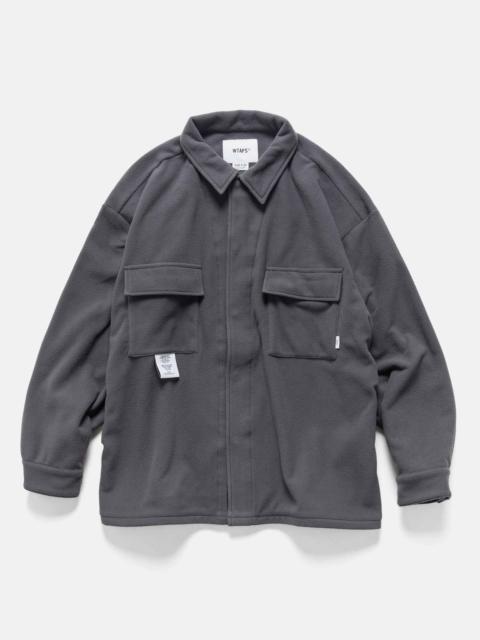 WTAPS OBJ / LS / POLY. Fleece Charcoal