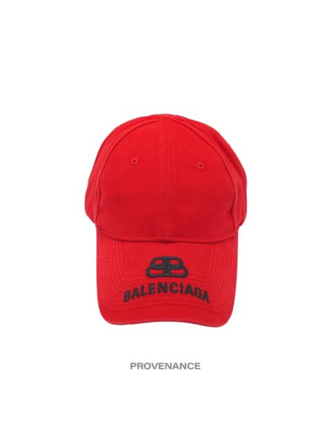 BALENCIAGA Balenciaga BB Embroidered Logo Cap - Red Black