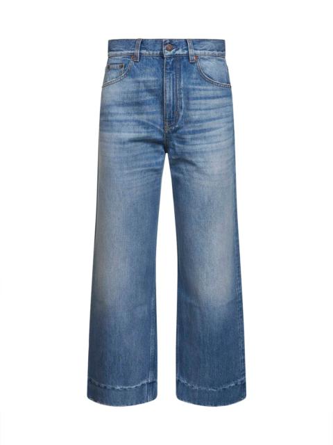 Chloé Chloé Women Dream Blue Denim High-Rise Cropped Jeans