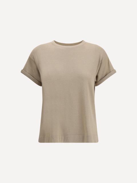 Brunello Cucinelli cashmere glitter T-shirt