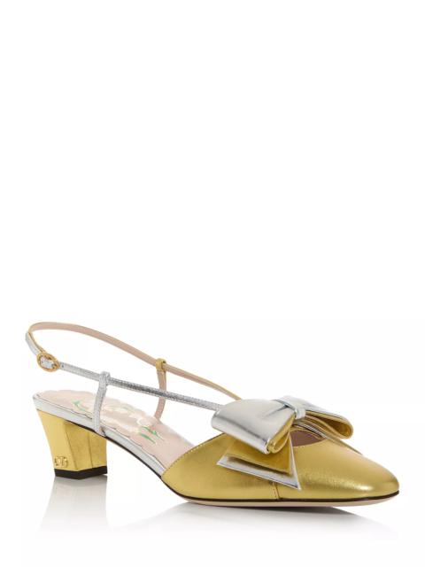 Valentino Women's Bowow Slingback Pumps