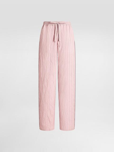 Dolce & Gabbana Crinkled striped fabric vanity trousers