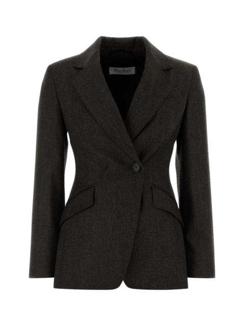 Max Mara Max Mara Women Dark Brown Wool Neutro Blazer
