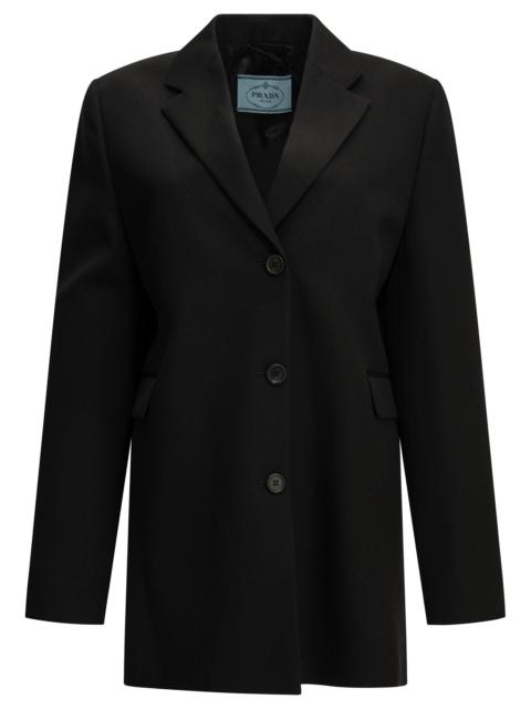 Prada Prada Single-breasted Wool Blazer Black Women