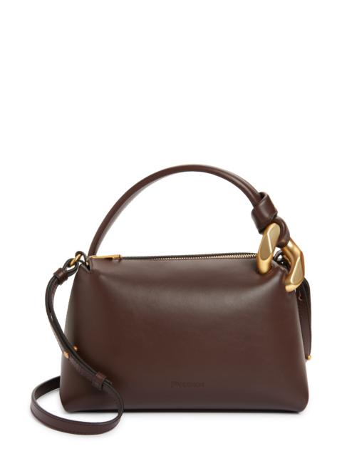 JW Anderson JW Anderson Small JWA Corner Leather Top Handle Bag in Deep Walnut 631 at Nordstrom