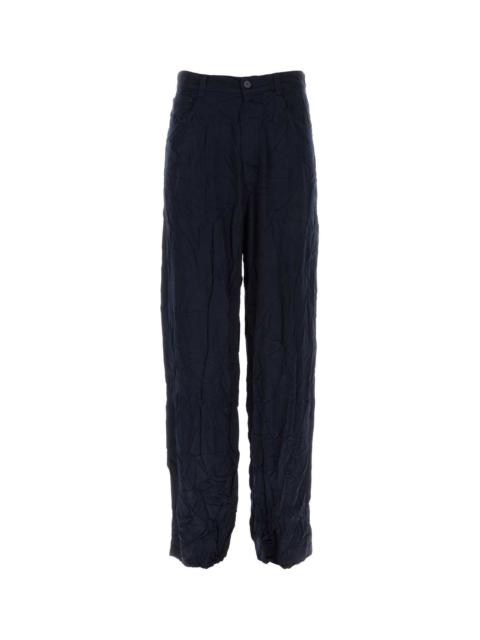 BALENCIAGA Balenciaga Men Dark Bue Satin 5 Pocket Pant