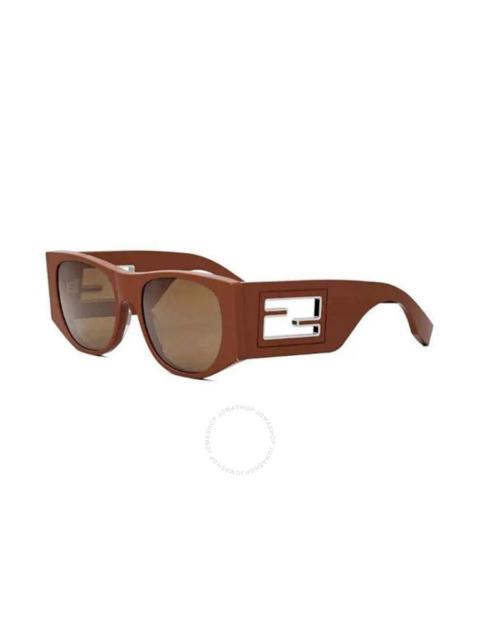 FENDI Fendi Brown Navigator Ladies Sunglasses FE40109I 50E 54