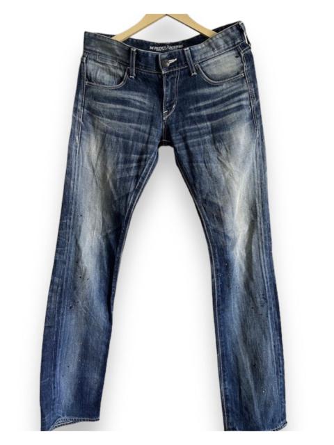 Vintage Murder License Denim Blue Paint Art