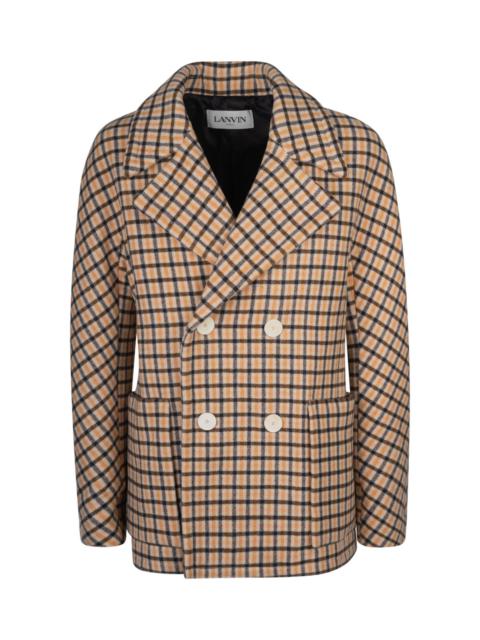 Double-breast Check Jacket