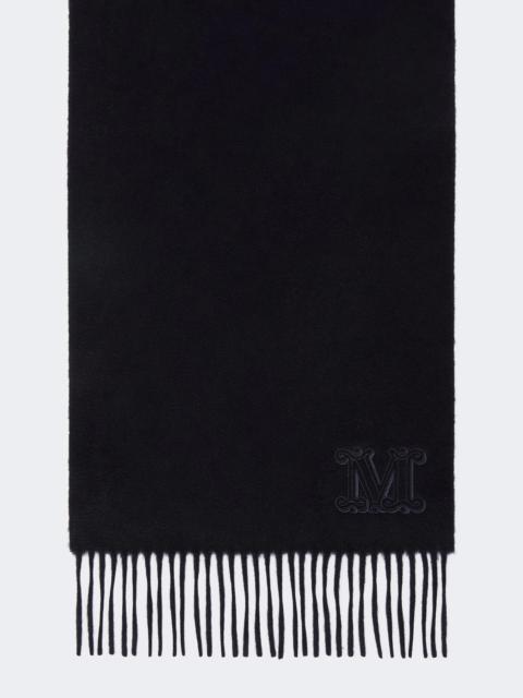 Max Mara Pure cashmere stole with Monogram detail - ULTRAMARINE