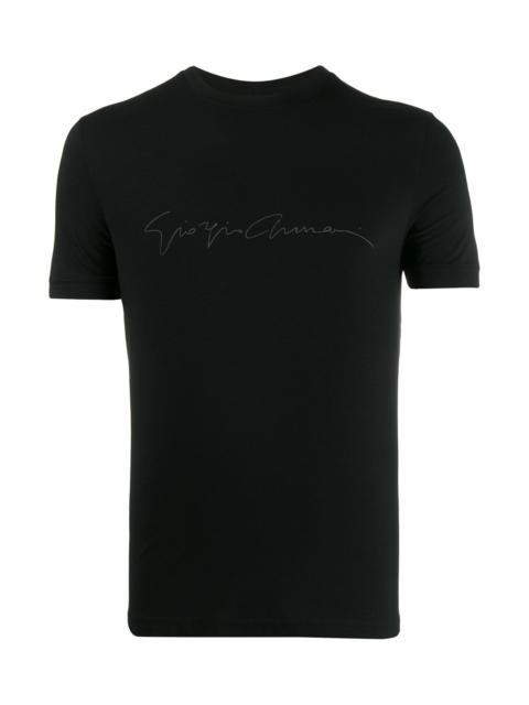 GIORGIO ARMANI LOGO-PRINT SLIM-FIT T-SHIRT