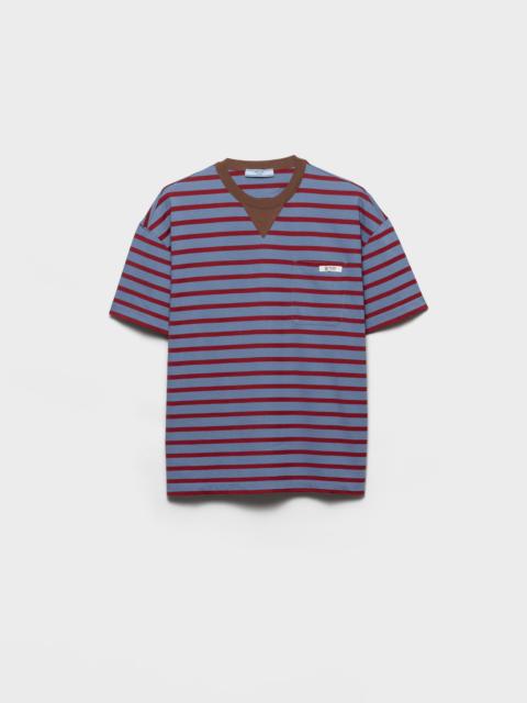 Prada Oversized striped jersey T-shirt