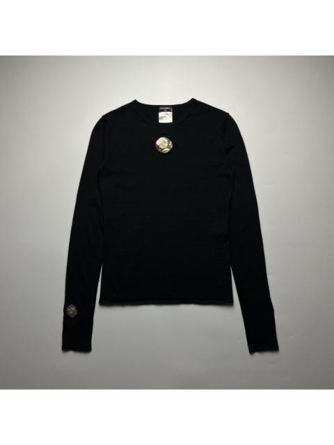 CHANEL Chanel Autumn/Fall 2008 Jeweled Cashmere Blend L/S Top