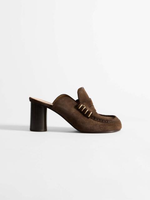 JW Anderson WOMENS LOAFER MULE SANDAL IN CHOCOLATE BROWN