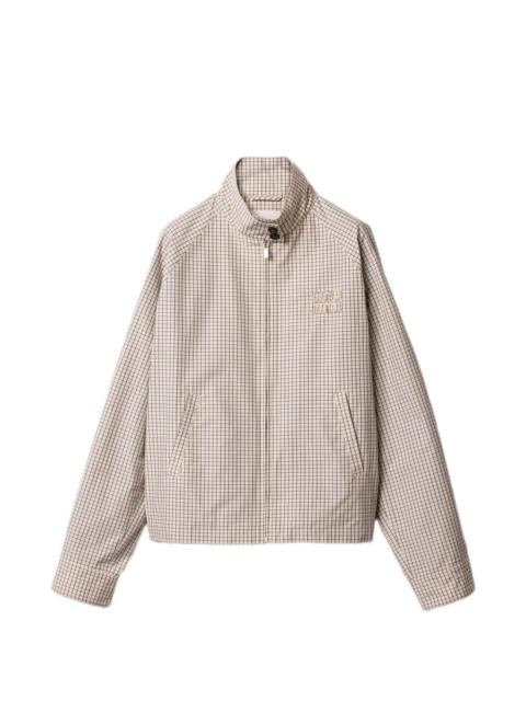 Miu Miu check-pattern oversized jacket
