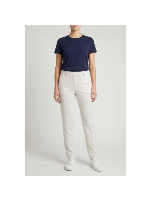 Brunello Cucinelli Brunello Cucinelli Wooff White Tailored Cotton Trousers