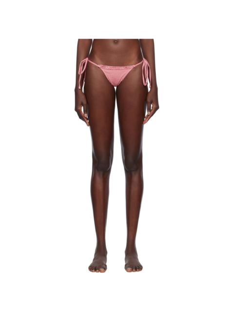 Frankies Bikinis Red & White Divine Skimpy String Bikini Bottom