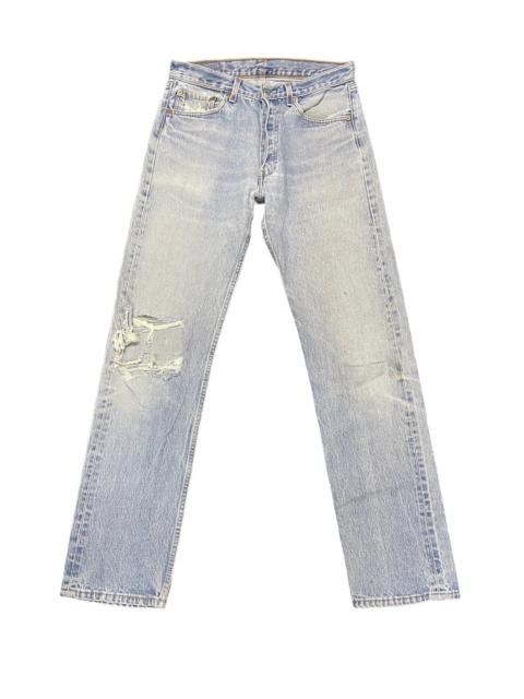 Other Designers Vintage - Vtg 90s Levis 501 distressed jeans button 524 non selvedge