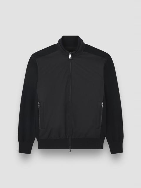 Paul & Shark X-SOFT HYBRID ZIP-UP SWEATER IN SOFT COOL TOUCH WOOL AND TYPHOON®