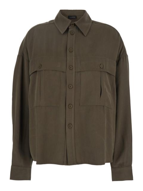 THE ANDAMANE - The Andamane Women 'Vania' Brown Shirt With Classic Collar In Viscose Woman