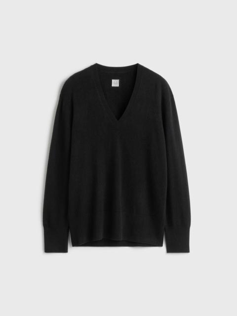 TOTEME Cashmere V-neck knit black