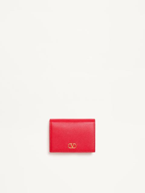 Valentino VLOGO SIGNATURE GRAINY CALFSKIN WALLET