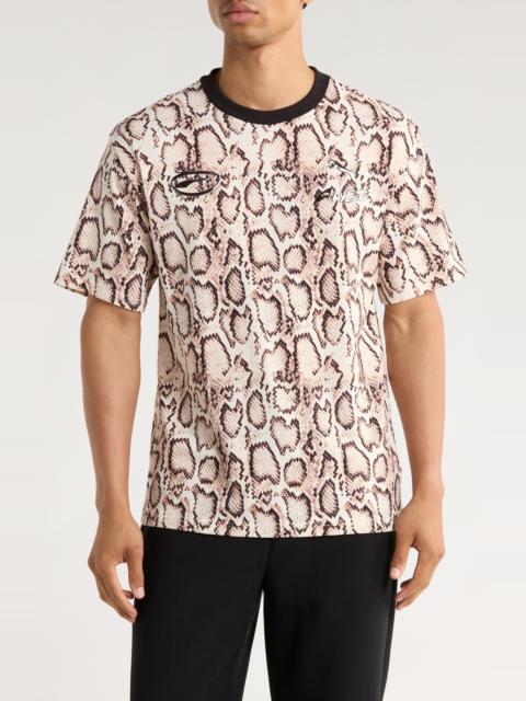 PUMA PUMA x A$AP Rocky Snakeskin Print Cotton T-Shirt in Frosted Ivory at Nordstrom
