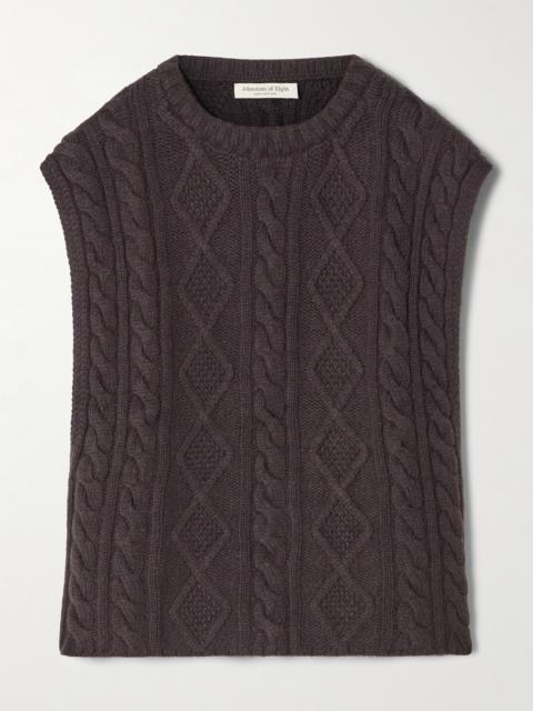 Johnstons of Elgin Cable-knit Cashmere Tank