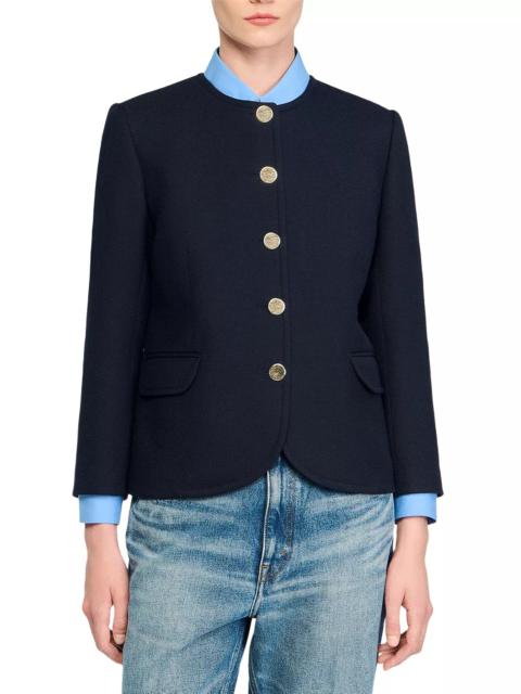 Sandro Round Collar Jacket