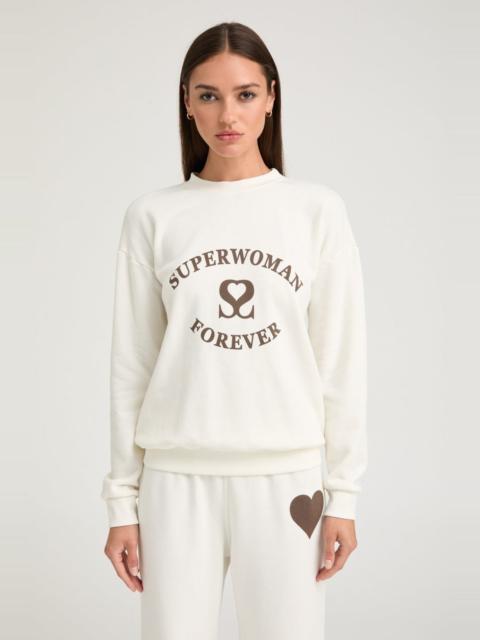 SPRWMN OFF WHITE SUPER WOMAN FOREVER SWEATSHIRT