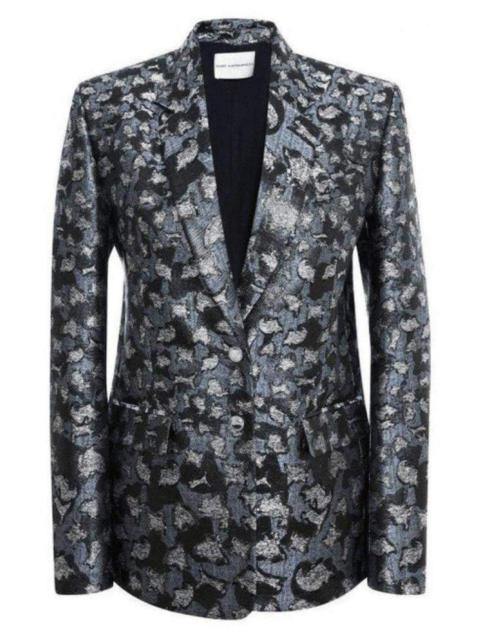 Other Designers Jacquard Lame Silk Blend Blazer