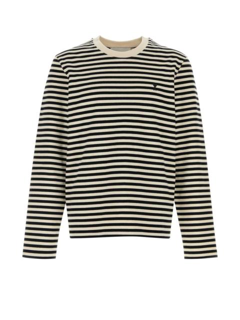 AMI Paris Ami Men Embroidered Cotton T-Shirt
