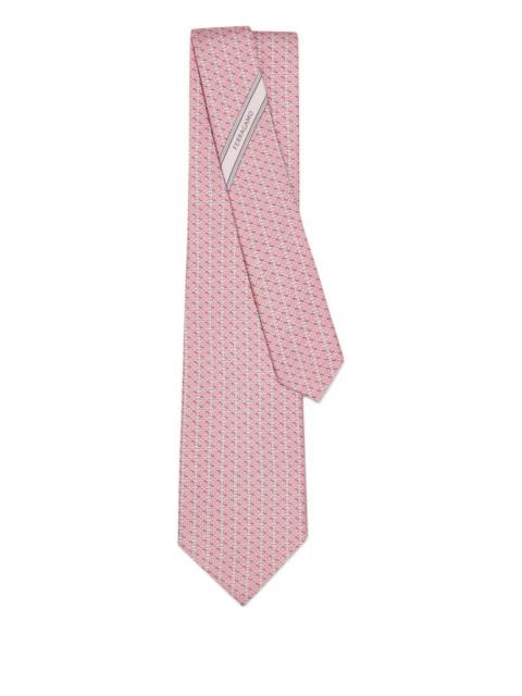 FERRAGAMO Ferragamo Gancini-print Silk Tie