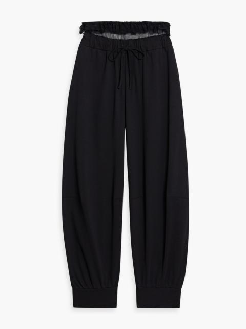 Simone Rocha Layered tulle and cotton-jersey track pants