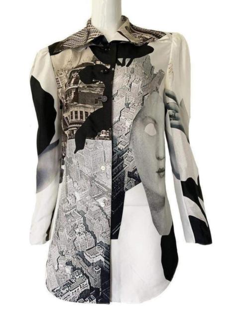 Carven Printed Silk Habotai Shirt