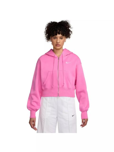 Nike Women's Sportswear Phoenix Fleece Loose Full-Zip Crop Jacket