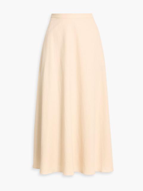 Other Designers Cotton and linen-blend midi skirt