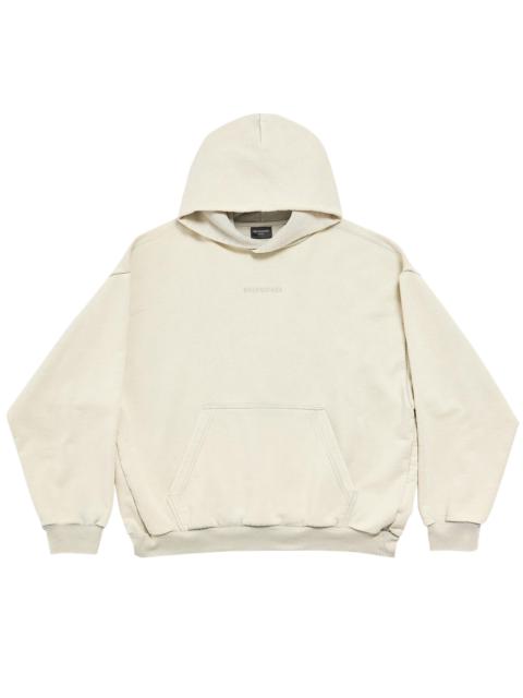 BALENCIAGA Balenciaga Logo Embroidered Hoodie 'Cement Grey'