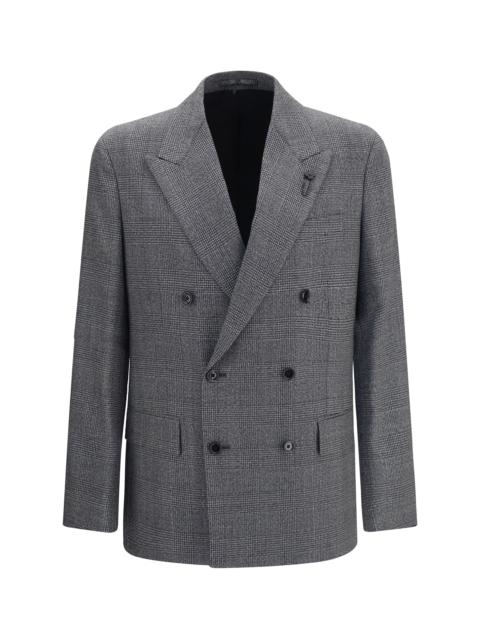 LARDINI Lardini Double-breasted Wool Blazer Grey Men