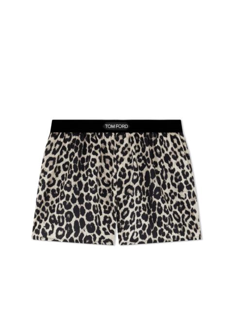 TOM FORD SNOW LEOPARD SILK BOXERS