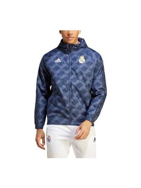 adidas adidas Real Madrid DNA 23/24 Windbreaker Jackets 'Blue' HY0615
