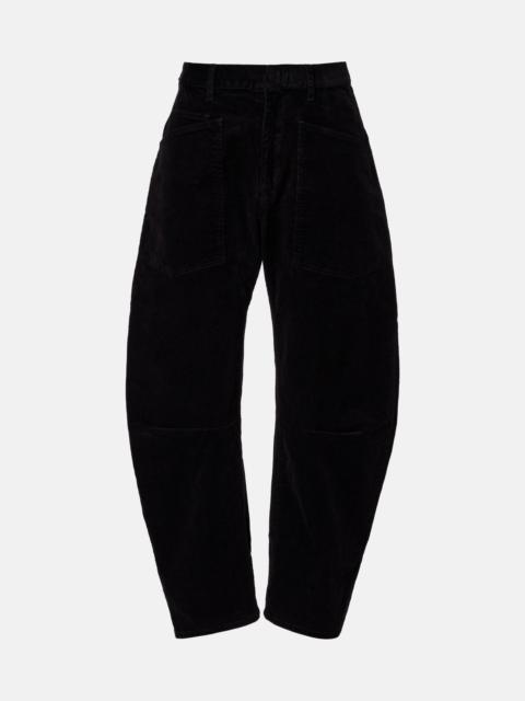 NILI LOTAN Shon cotton-blend barrel-leg pants
